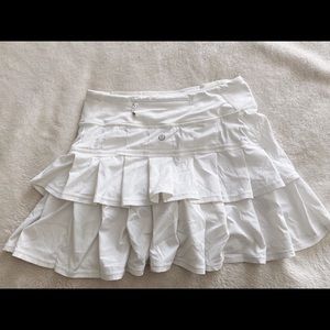 LULULEMON White Pleated Tennis Skirt